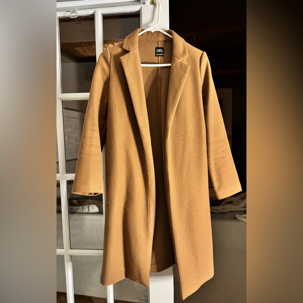 Zara Women's Camel Trench Coat